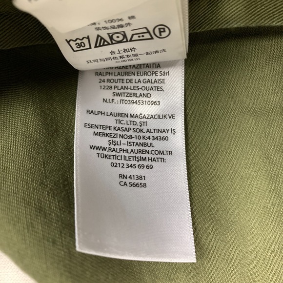 Polo Ralph Lauren Cargo Shorts Men's 33 Olive Green Heavyweight 9.5" Relaxed Fit - Picture 8 of 13